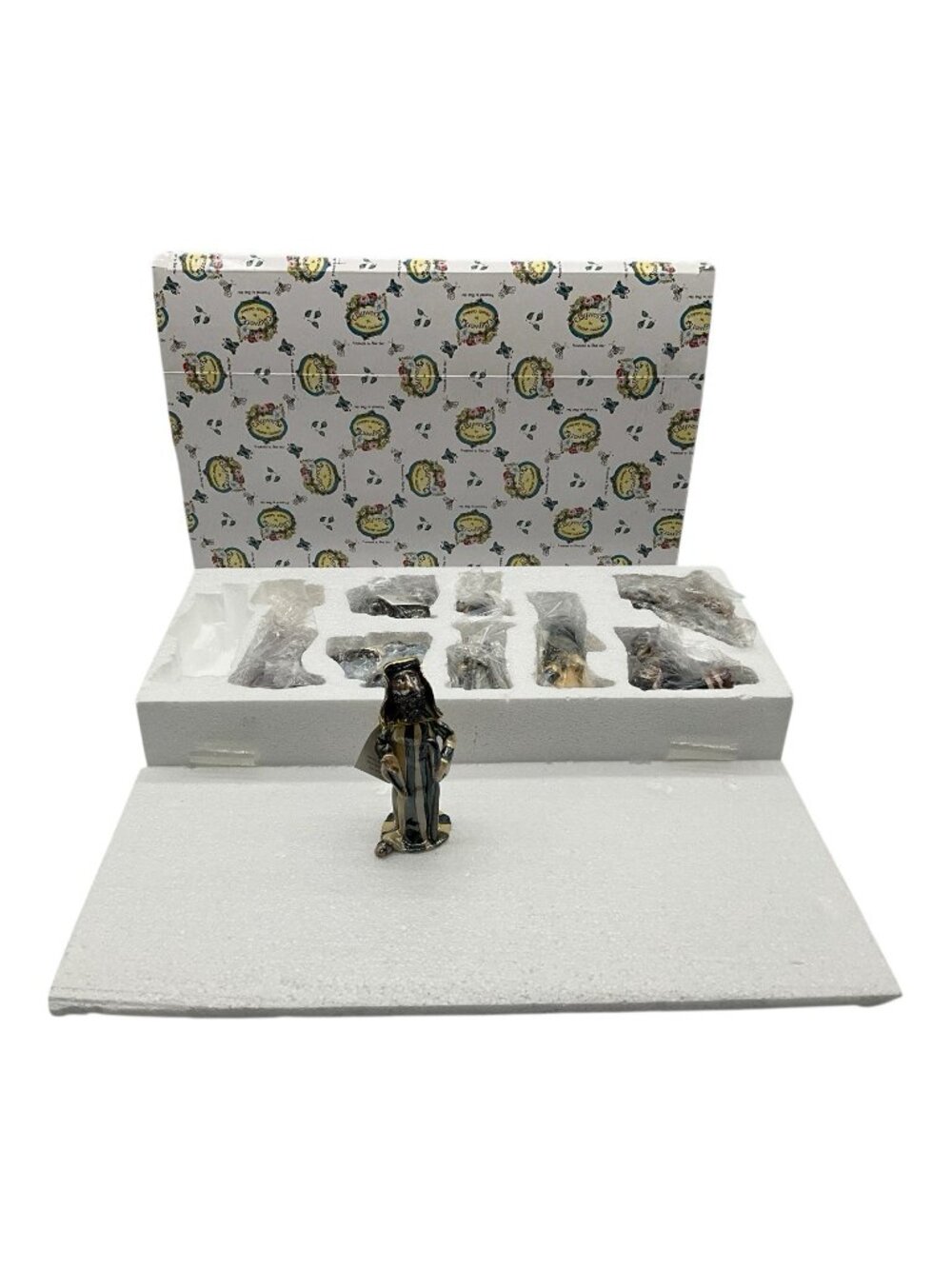 Blue Sky Clayworks Heather Goldminc NEW Vintage Nativity 9 Piece Set